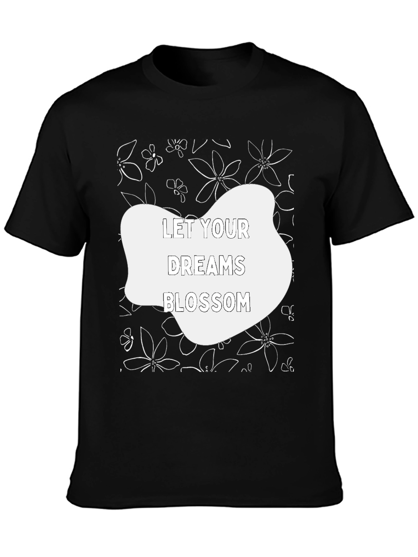 Dream Blossom Black Graphic Tee