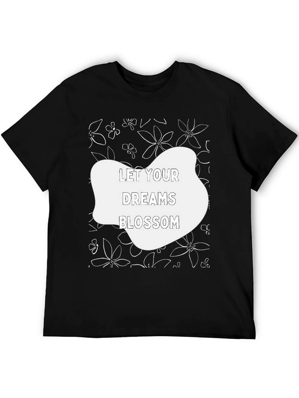 Dream Blossom Black Graphic Tee