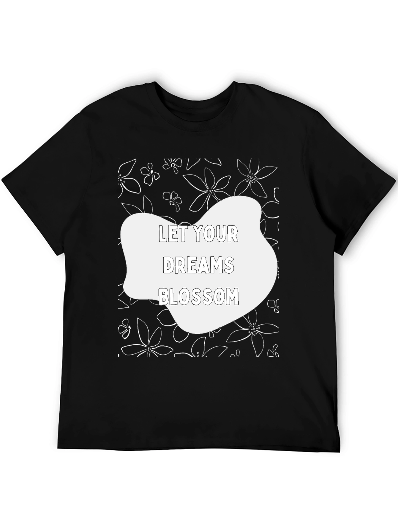 Dream Blossom Black Graphic Tee