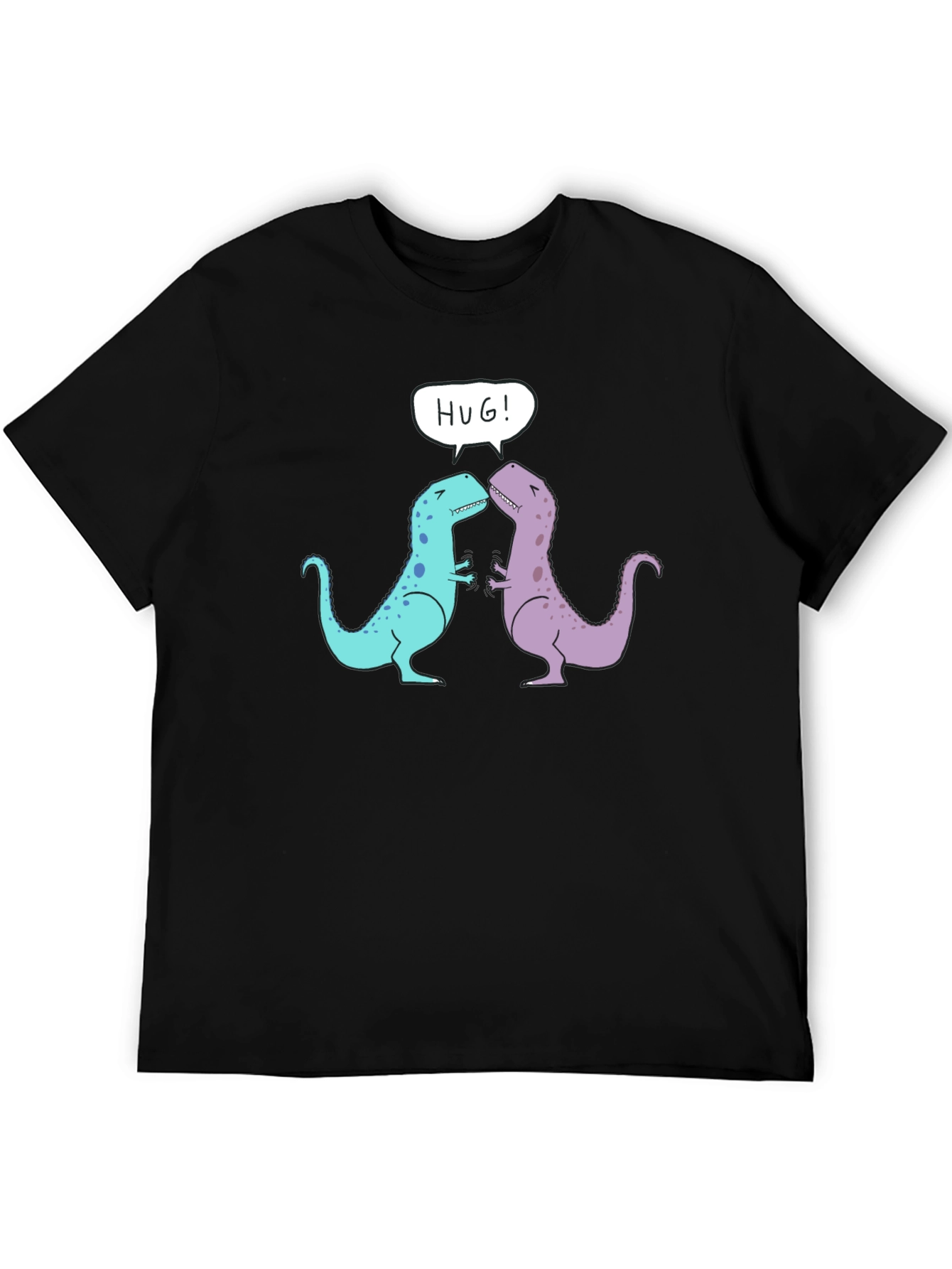 Dino Hug T-Shirt - Cute Cartoon Dinosaur Graphic Tee