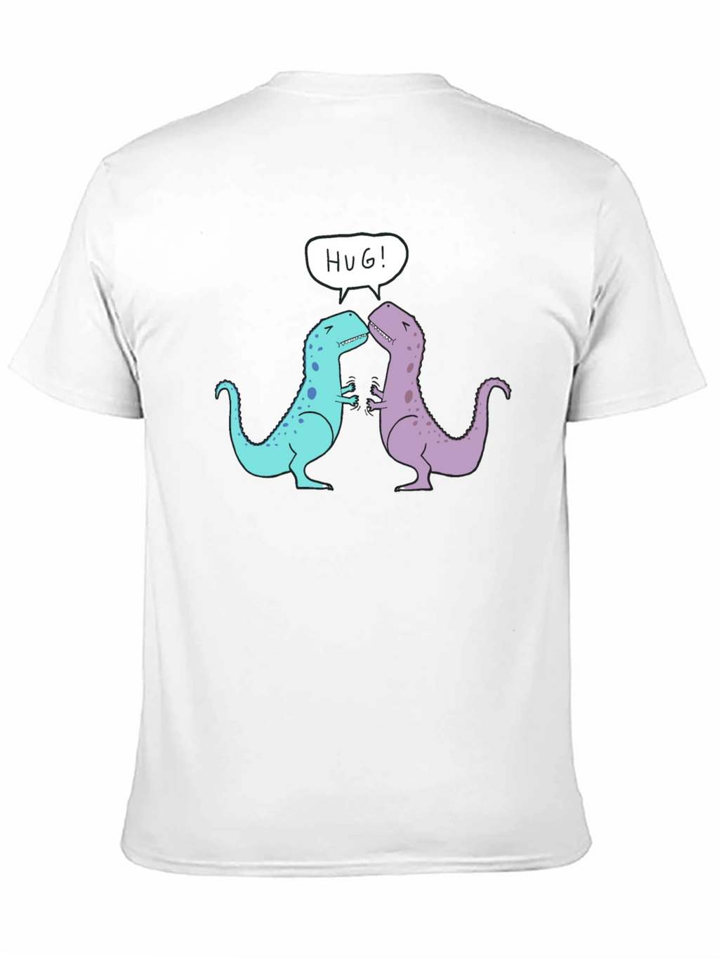 Dino Hug T-Shirt - Cute Cartoon Dinosaur Graphic Tee