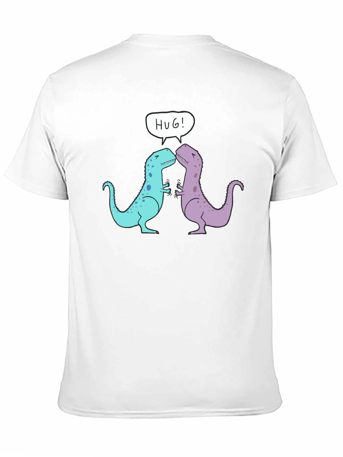 Dino Hug T-Shirt - Cute Cartoon Dinosaur Graphic Tee