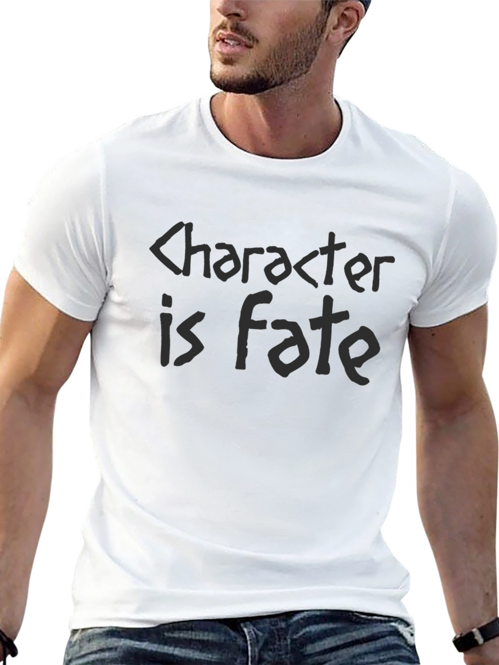 Character is Fate Black T-Shirt