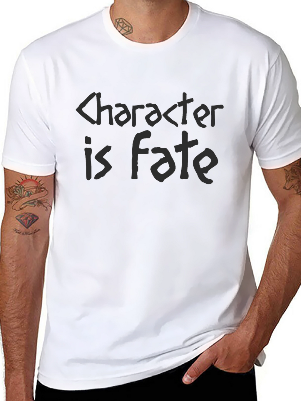 Character is Fate Black T-Shirt