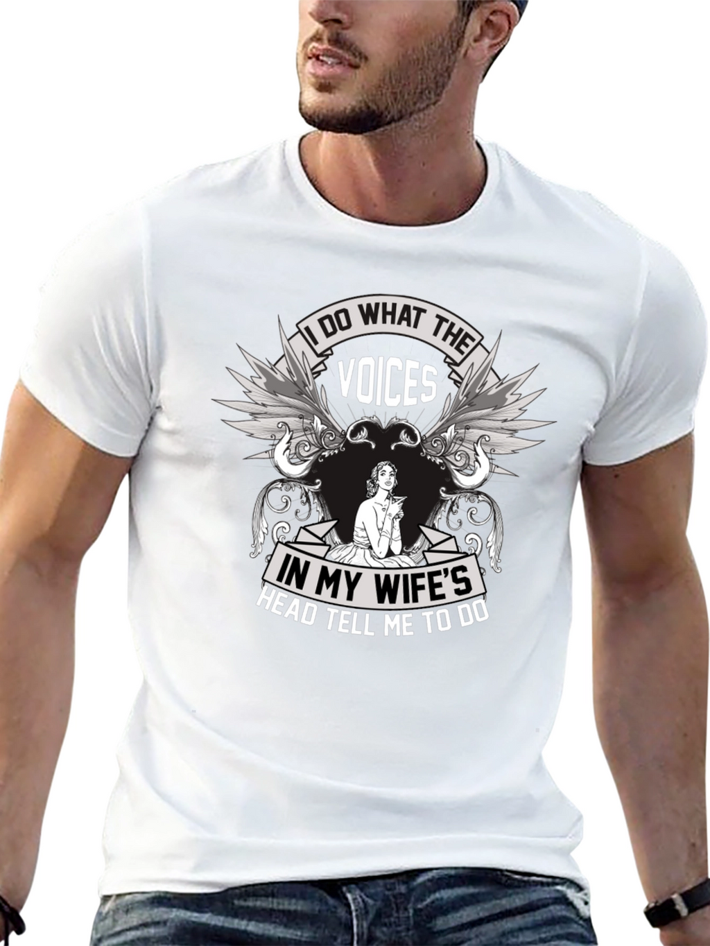 Humorous Voices Graphic T-Shirt