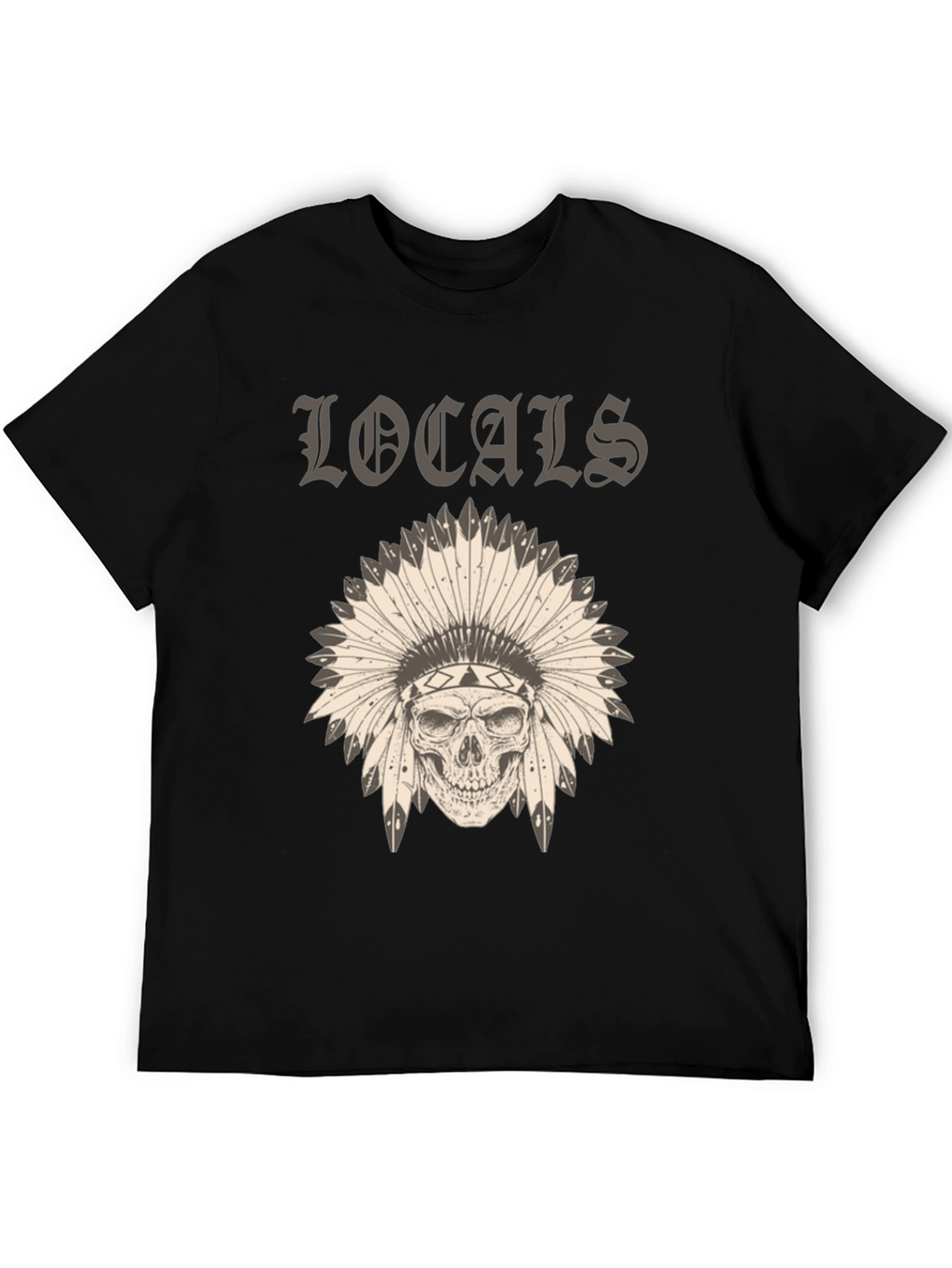 Locals Headdress Skull Graphic Tee - Unique Design