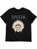 Locals Headdress Skull Graphic Tee - Unique Design