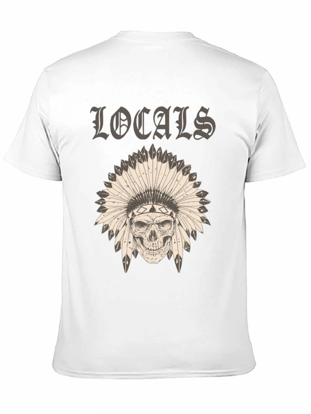Locals Headdress Skull Graphic Tee - Unique Design
