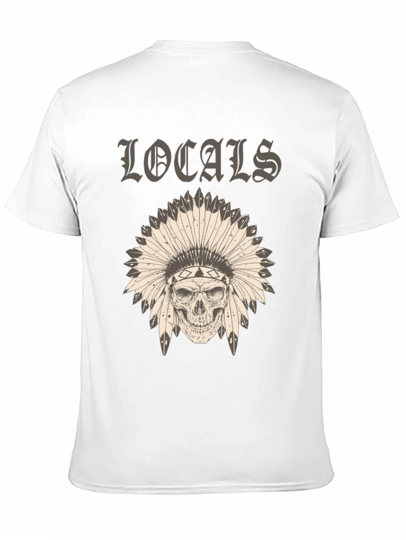 Locals Headdress Skull Graphic Tee - Unique Design