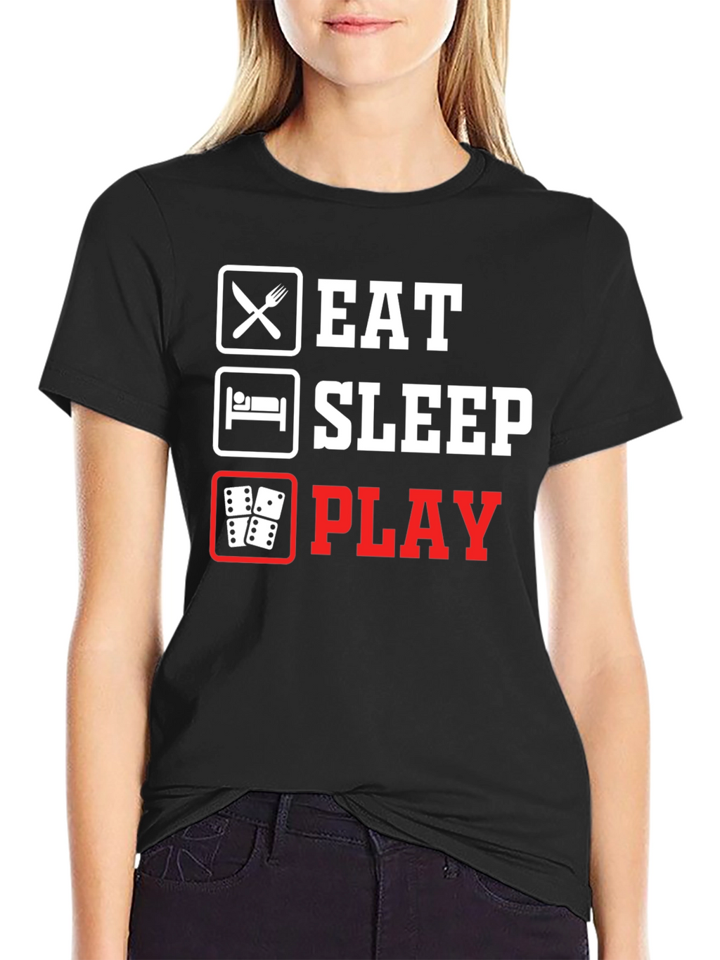 Eat Sleep Play Dice Gamer T-Shirt