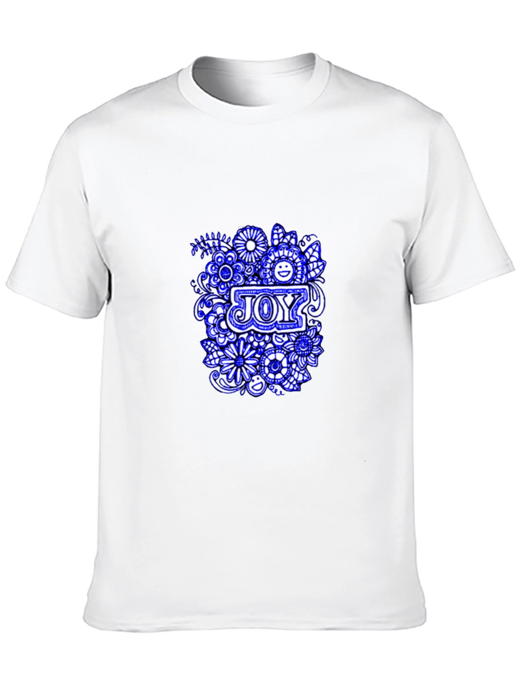 Joy Floral Graphic Black T-Shirt