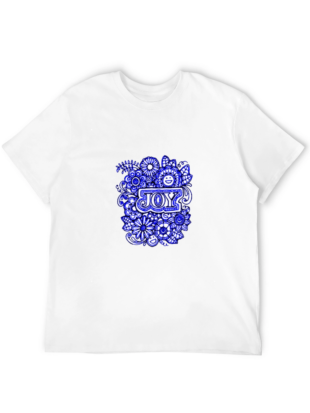 Joy Floral Graphic Black T-Shirt