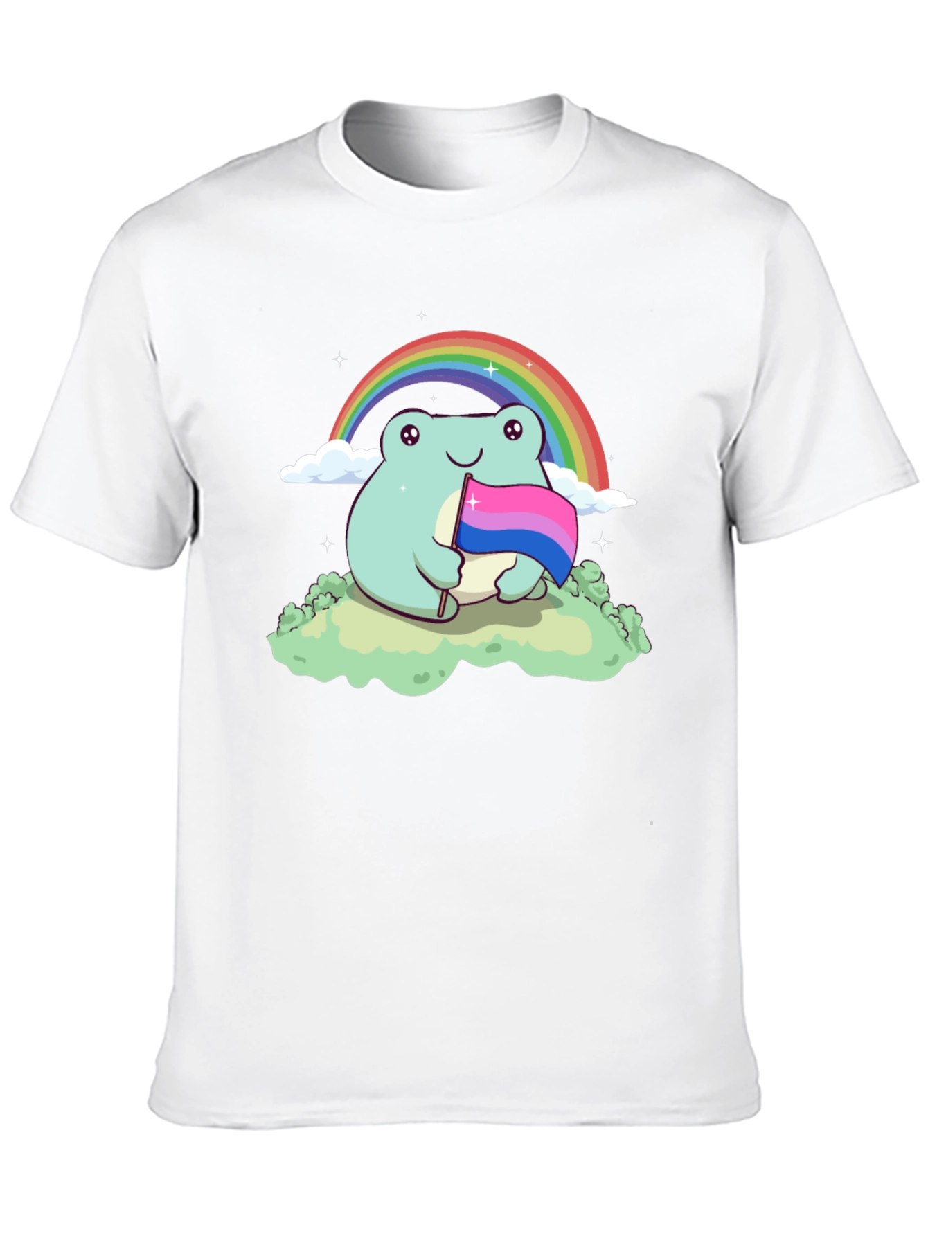 Frog Bi Pride T-Shirt Rainbow LGBTQ+ Cute Tee
