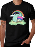 Frog Bi Pride T-Shirt Rainbow LGBTQ+ Cute Tee