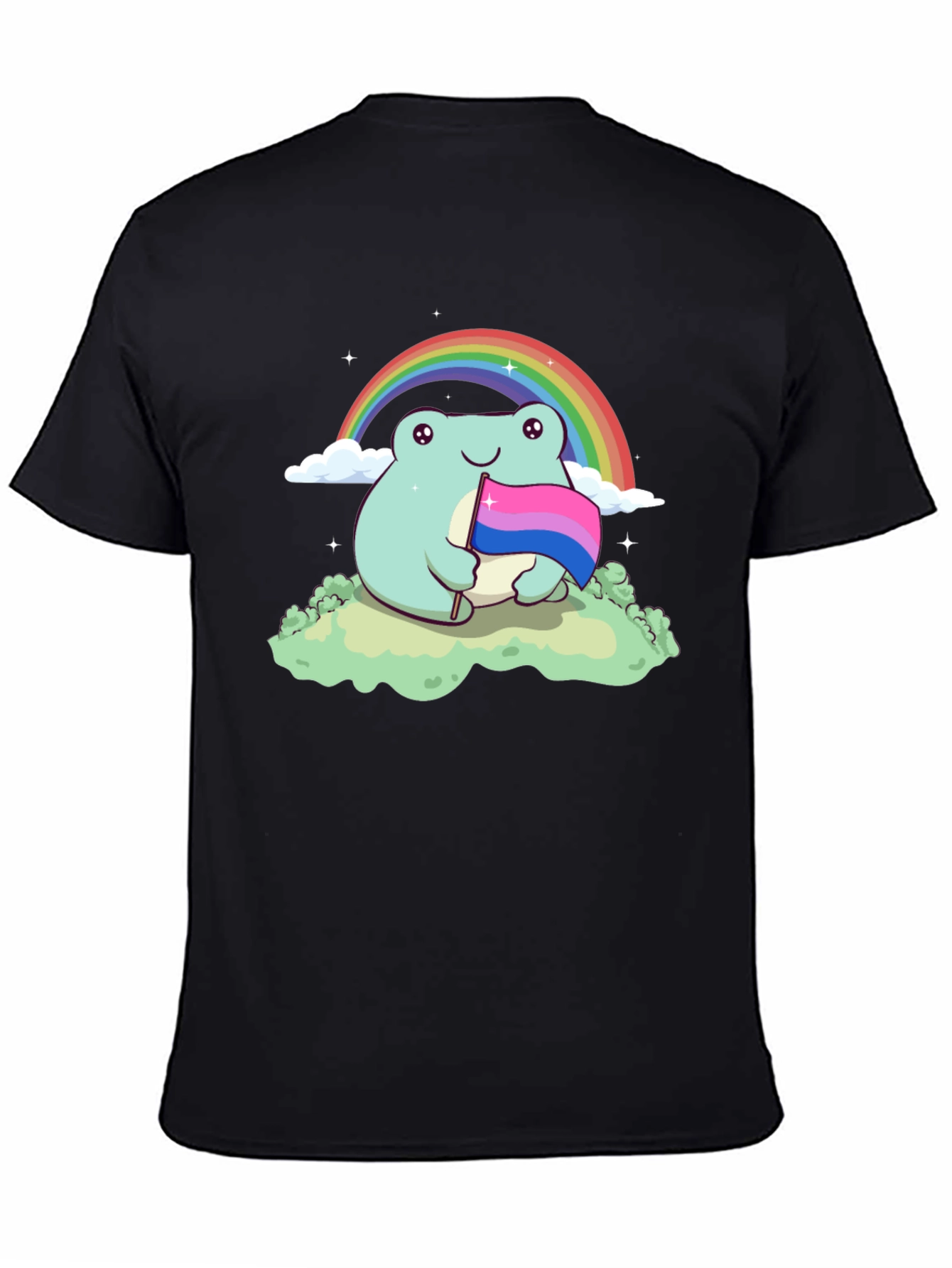 Frog Bi Pride T-Shirt Rainbow LGBTQ+ Cute Tee
