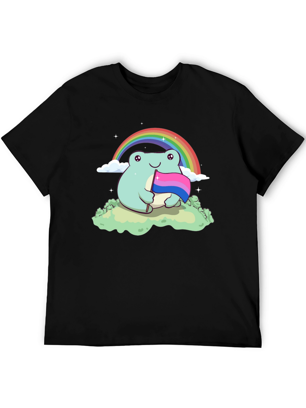 Frog Bi Pride T-Shirt Rainbow LGBTQ+ Cute Tee