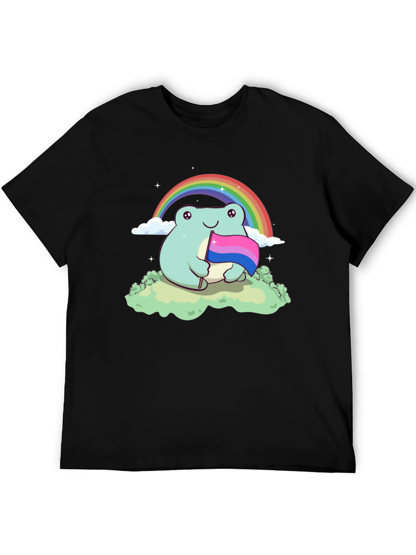 Frog Bi Pride T-Shirt Rainbow LGBTQ+ Cute Tee