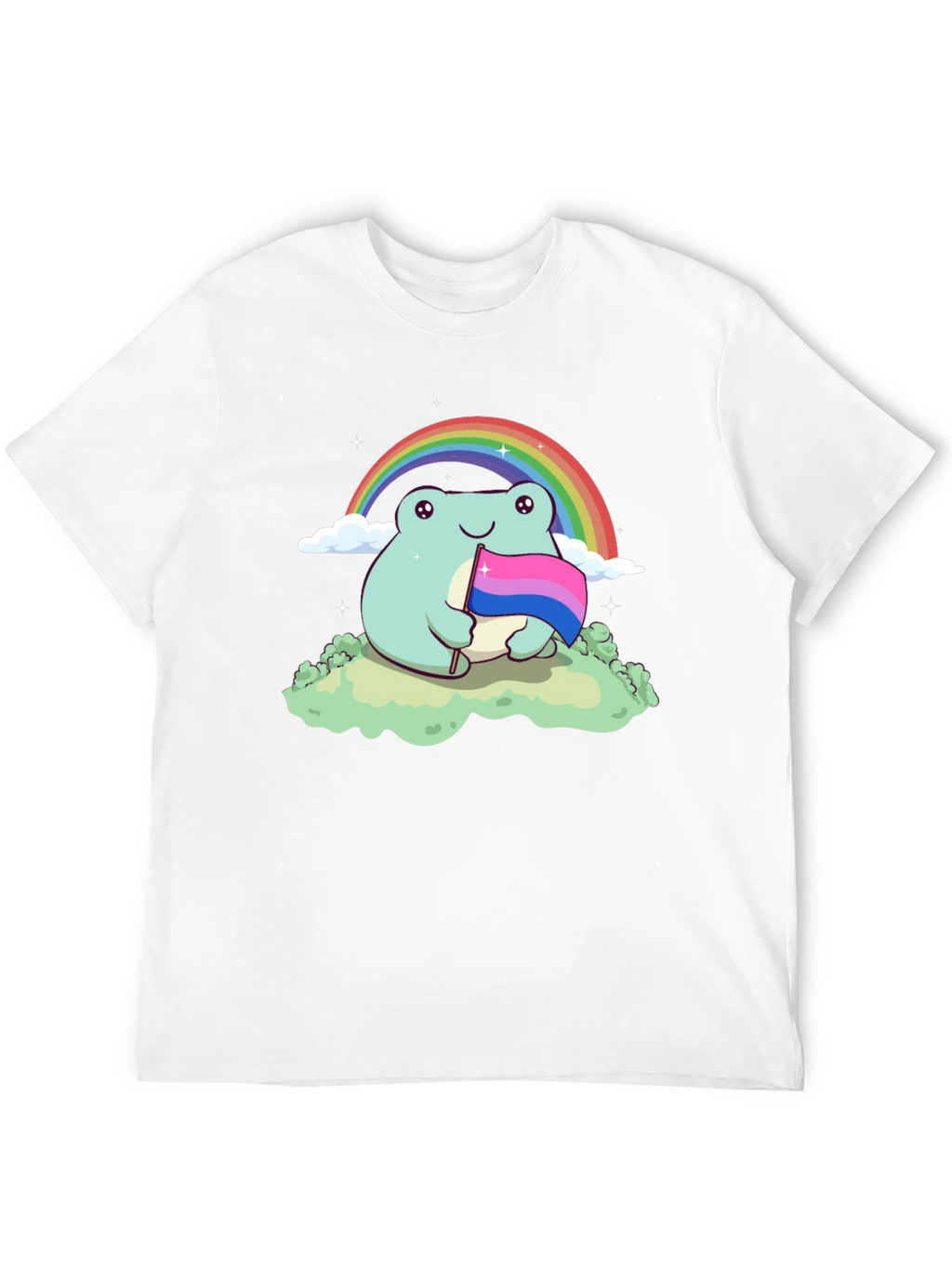 Frog Bi Pride T-Shirt Rainbow LGBTQ+ Cute Tee