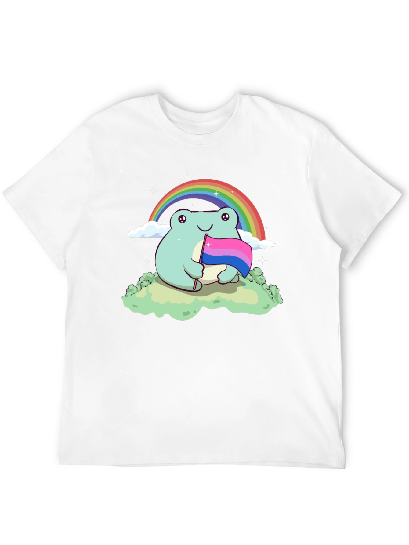 Frog Bi Pride T-Shirt Rainbow LGBTQ+ Cute Tee