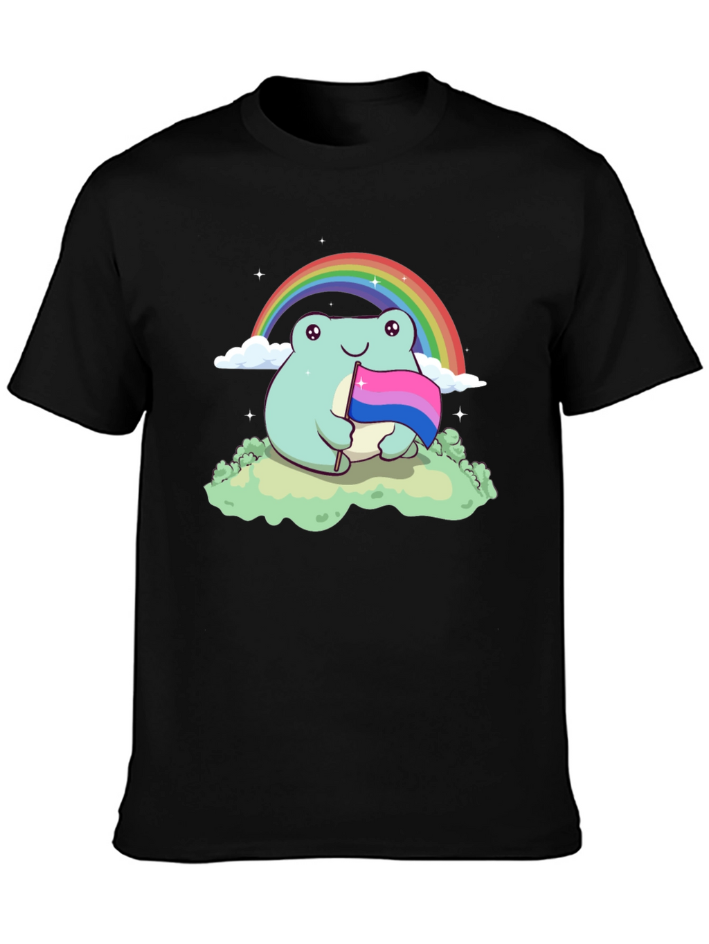 Frog Bi Pride T-Shirt Rainbow LGBTQ+ Cute Tee