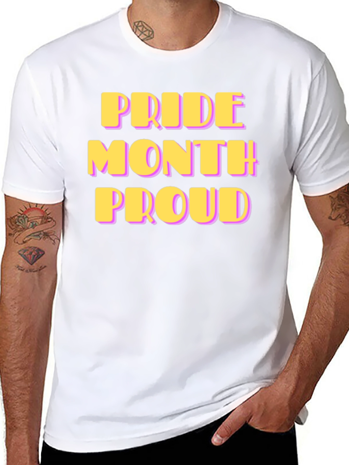 Pride Month Proud T-Shirt - Black