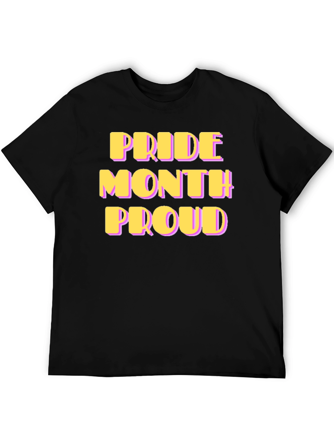Pride Month Proud T-Shirt - Black
