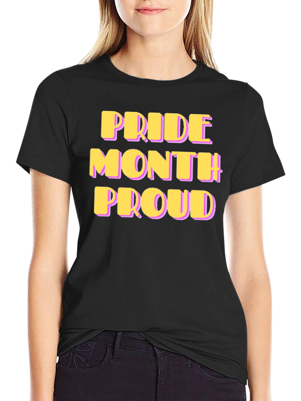 Pride Month Proud T-Shirt - Black