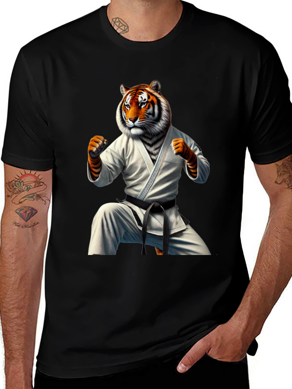 Tiger Karate Black T-Shirt