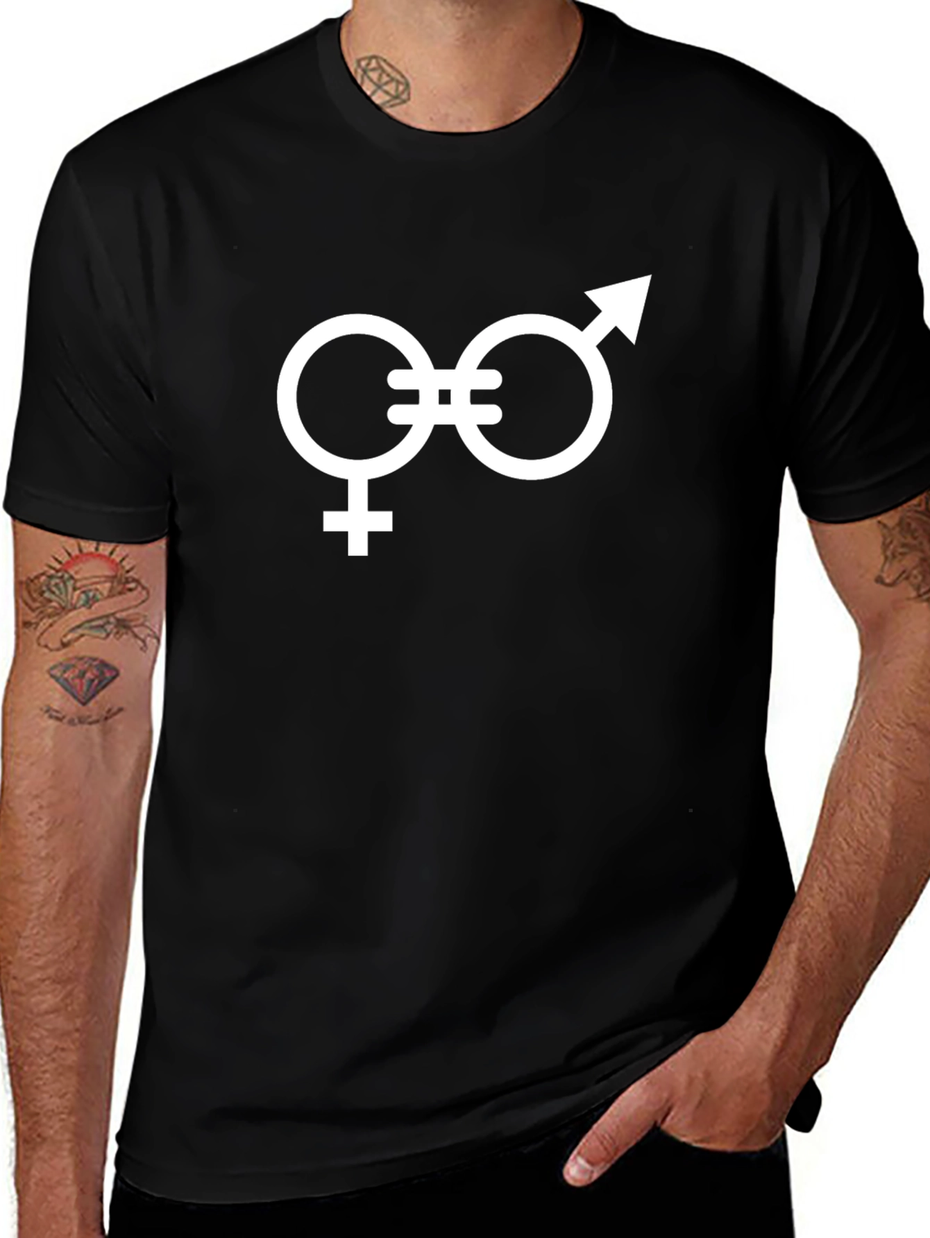 Equality Symbol Graphic Tee - Black