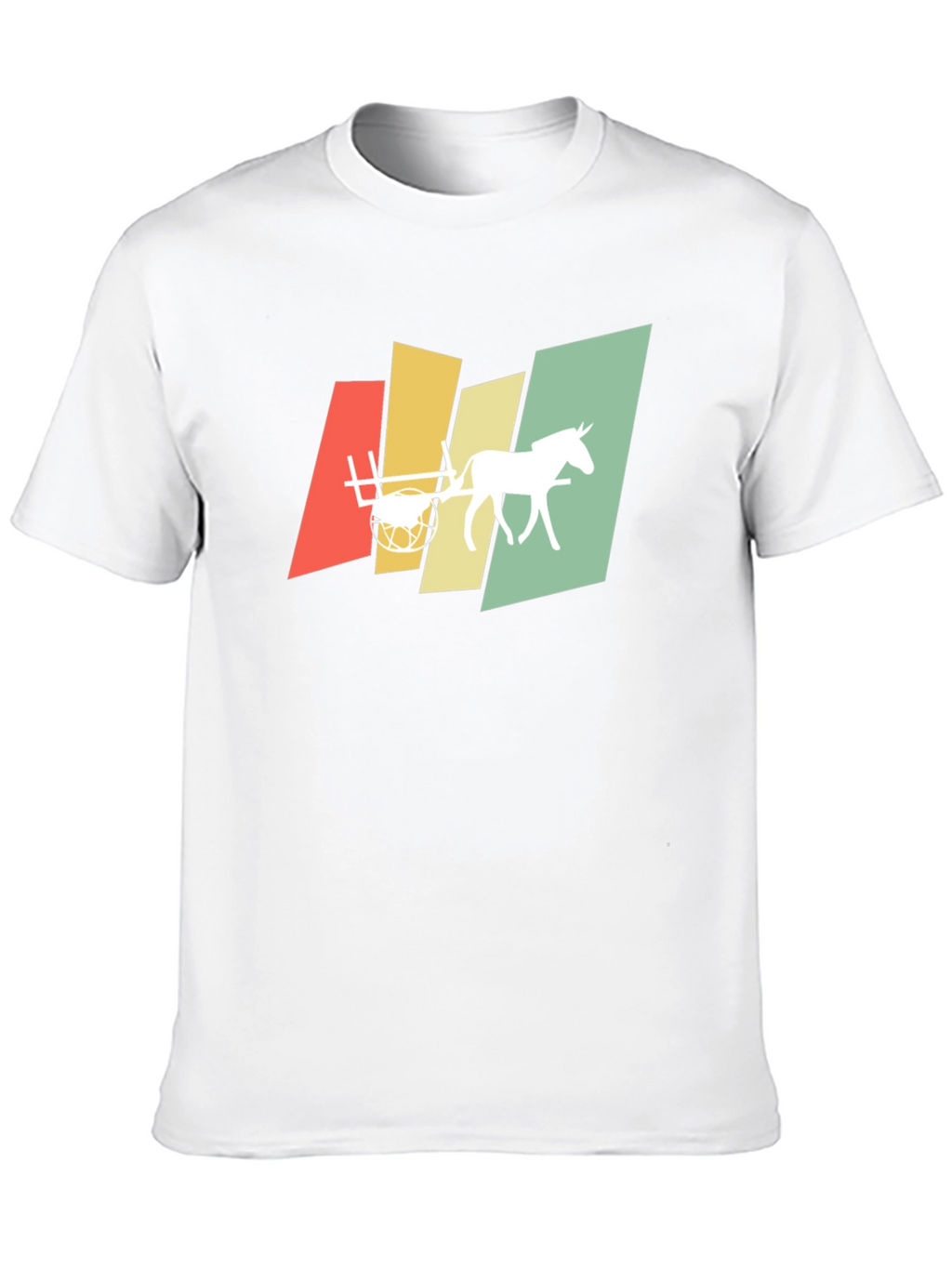 Retro Horse and Cart Graphic T-Shirt