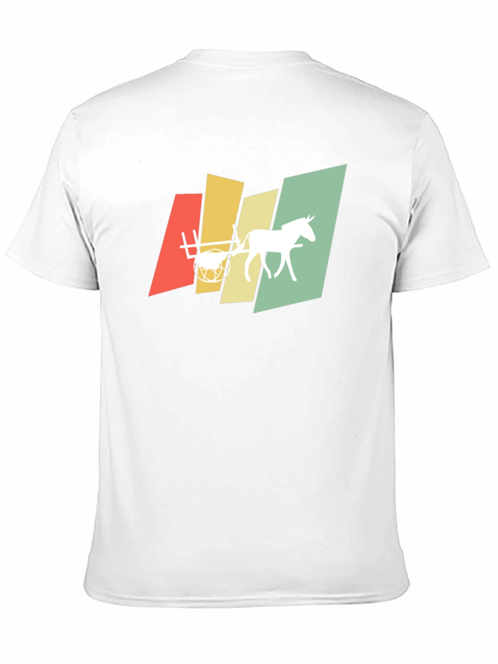 Retro Horse and Cart Graphic T-Shirt