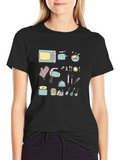 Chefs Delight Graphic Tee - Whimsical Kitchenware Design