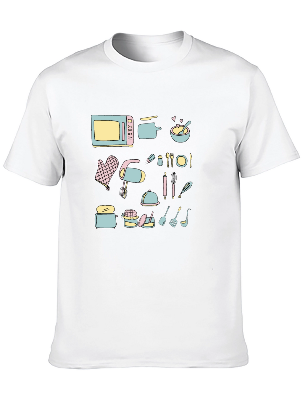 Chefs Delight Graphic Tee - Whimsical Kitchenware Design