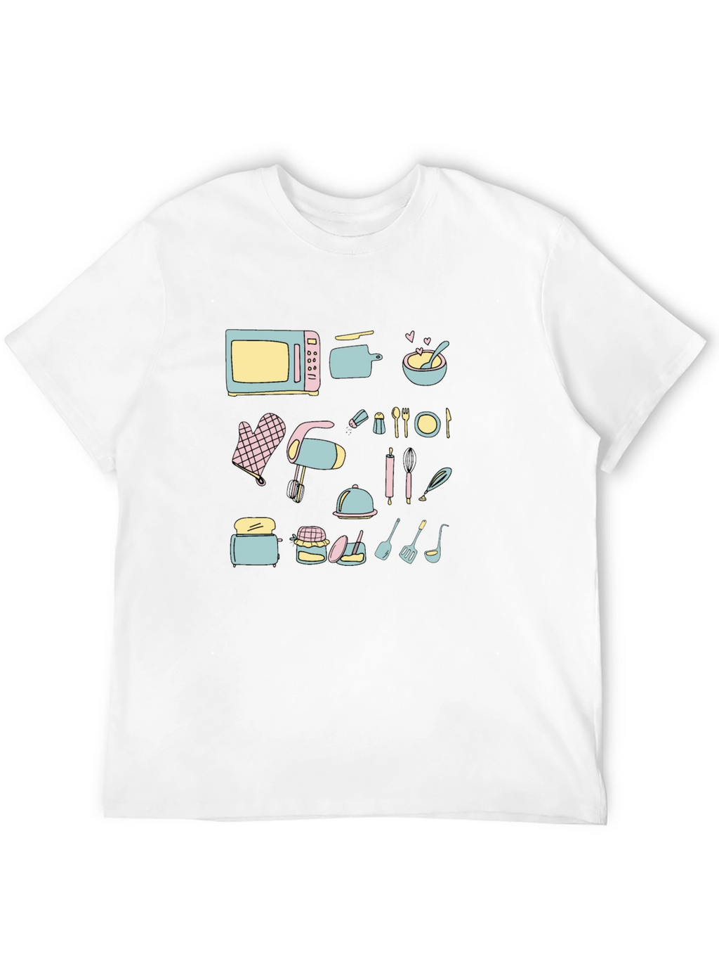 Chefs Delight Graphic Tee - Whimsical Kitchenware Design