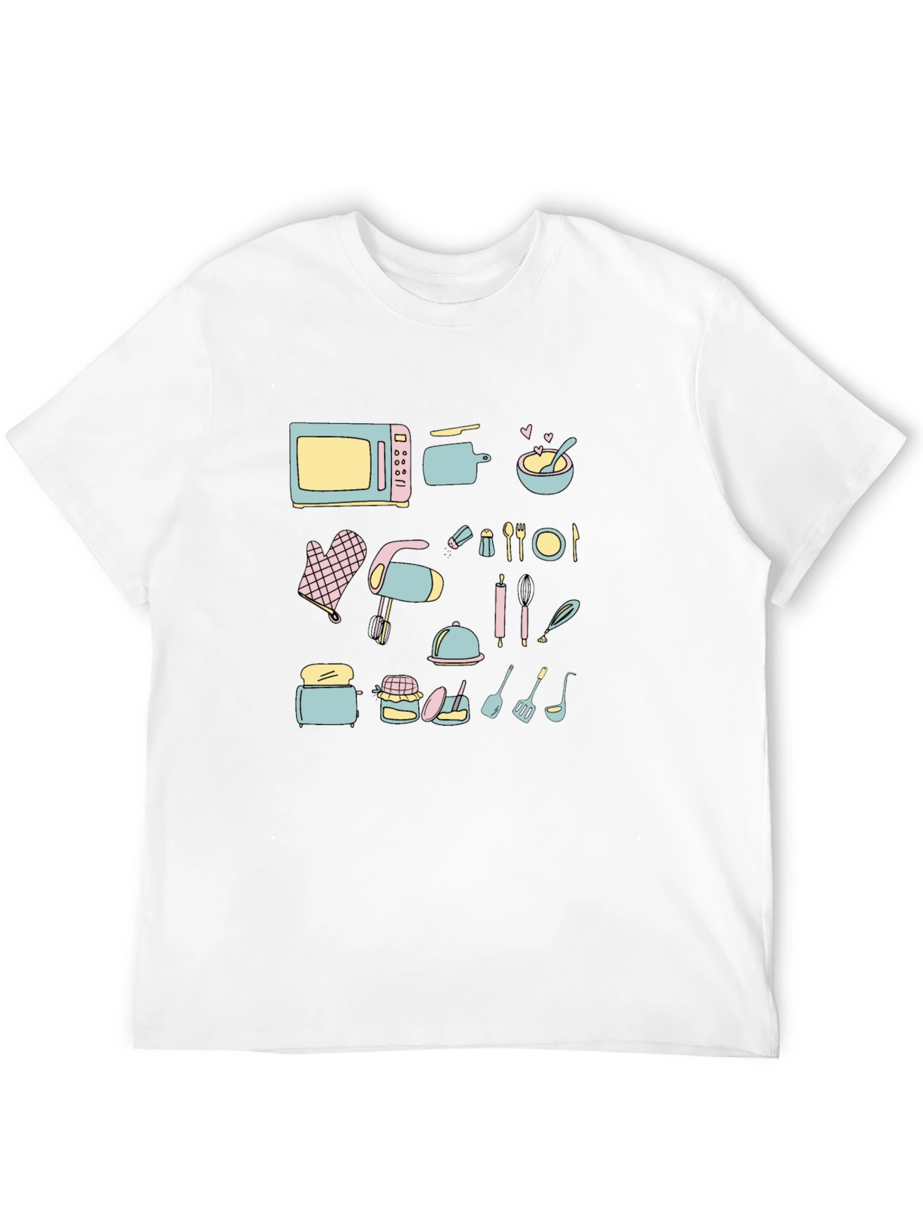 Chefs Delight Graphic Tee - Whimsical Kitchenware Design