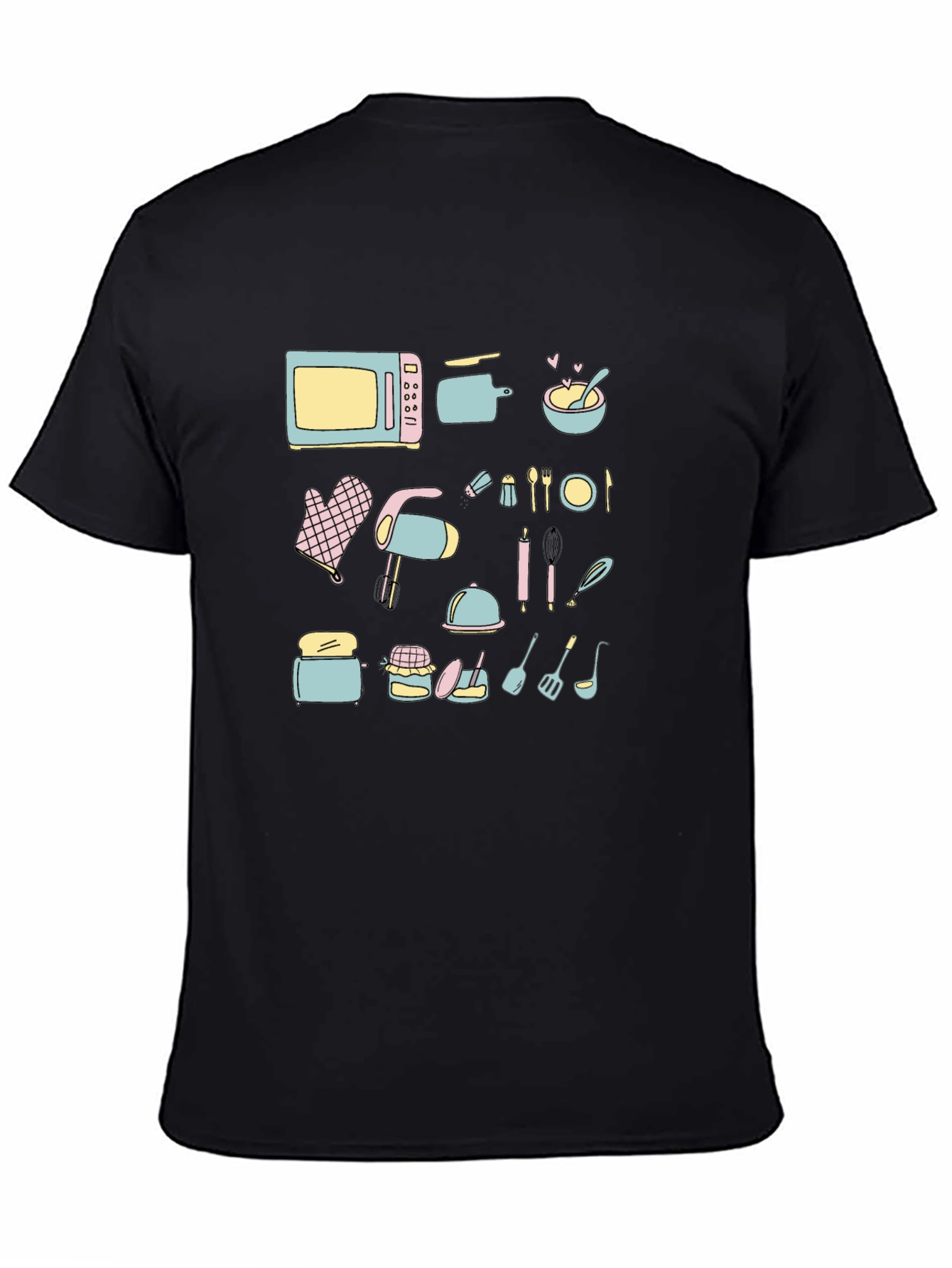 Chefs Delight Graphic Tee - Whimsical Kitchenware Design