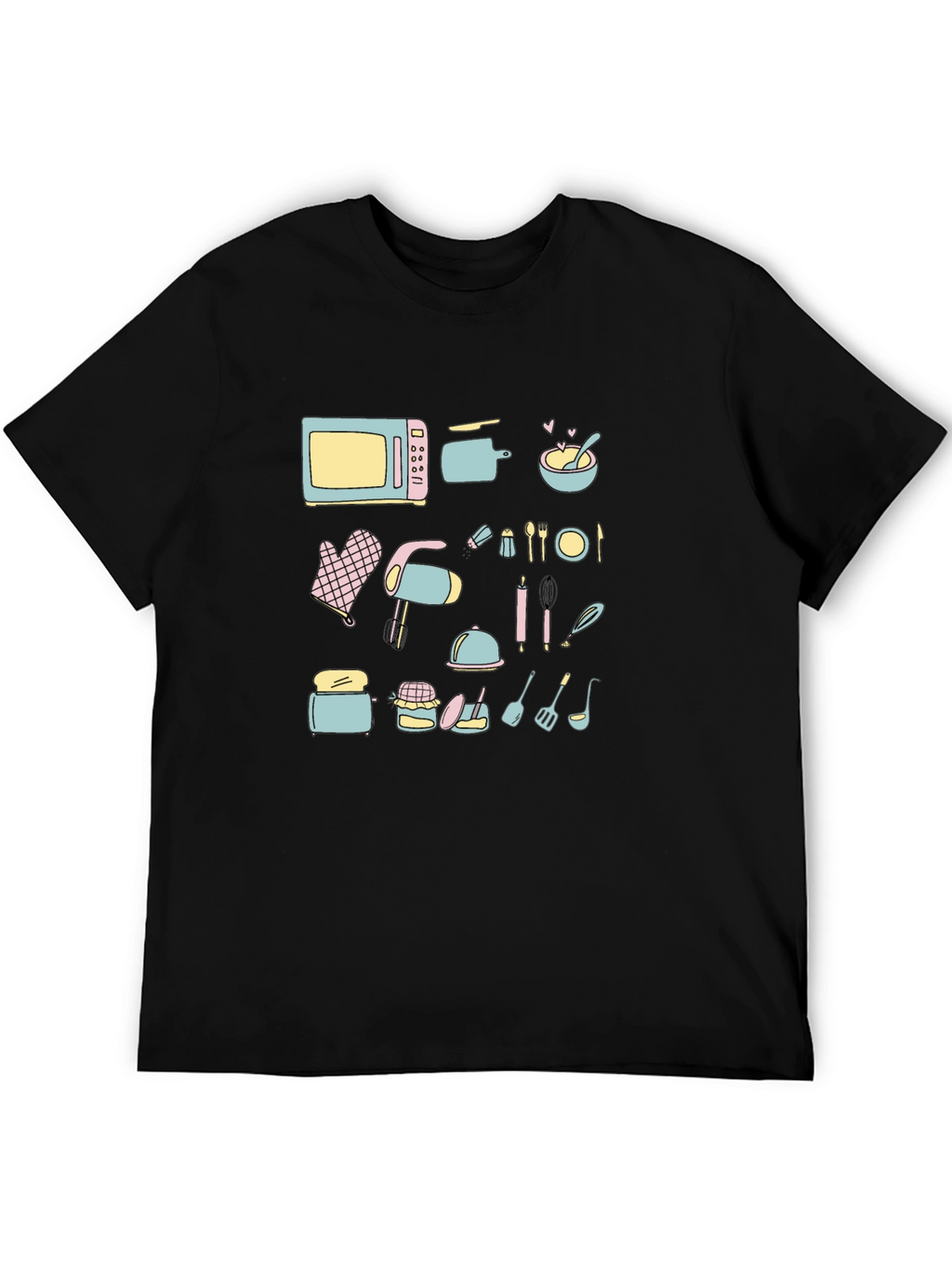 Chefs Delight Graphic Tee - Whimsical Kitchenware Design