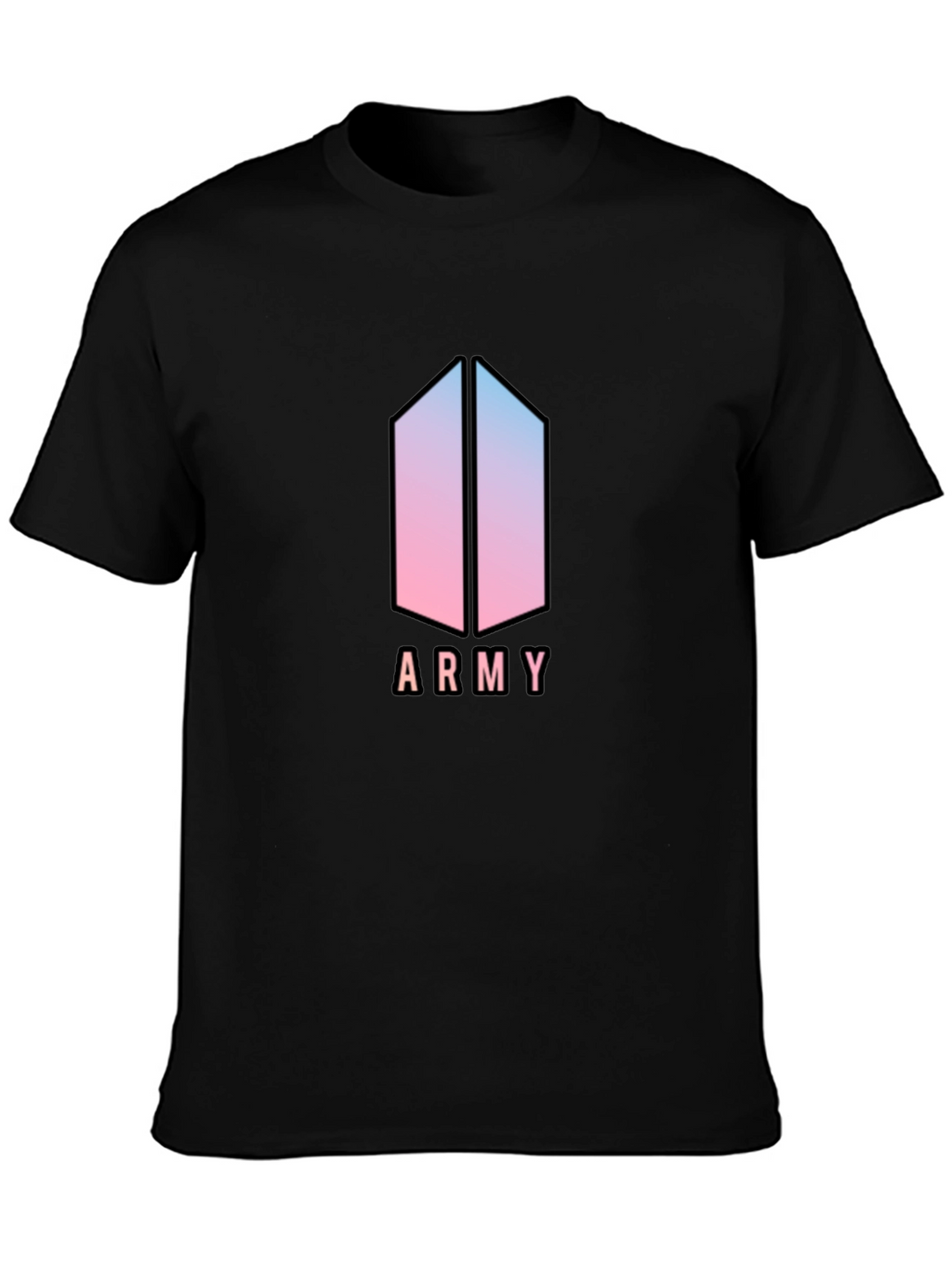 BTS Army Logo Black T-Shirt Fan Merchandise