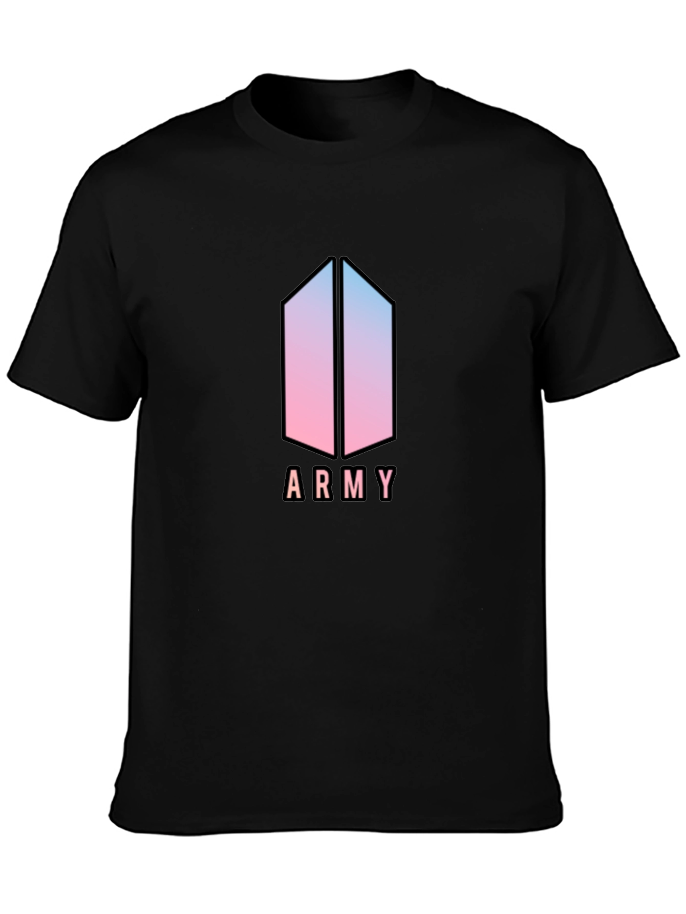 BTS Army Logo Black T-Shirt Fan Merchandise