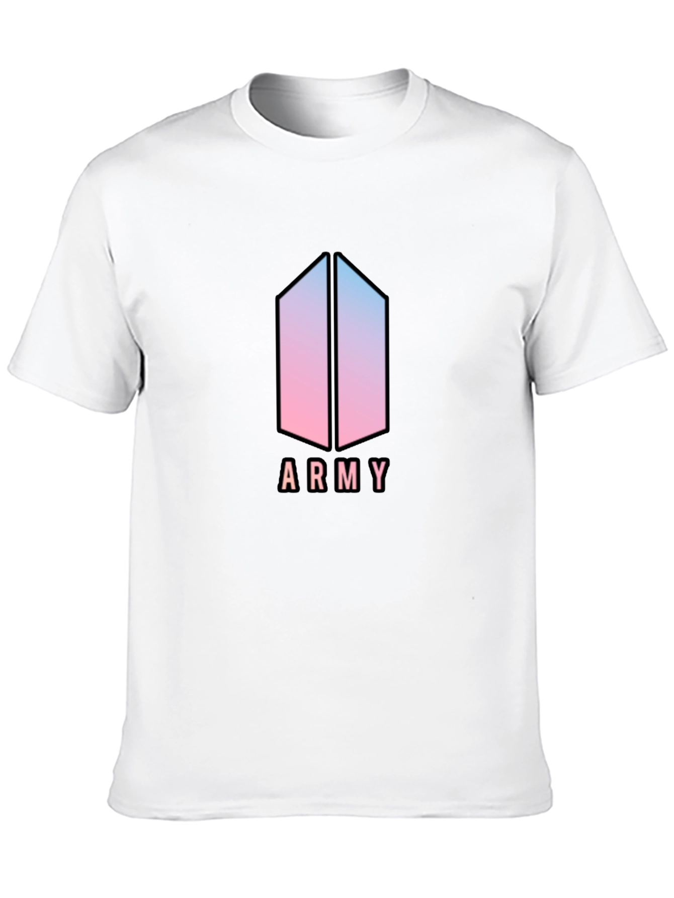 BTS Army Logo Black T-Shirt Fan Merchandise