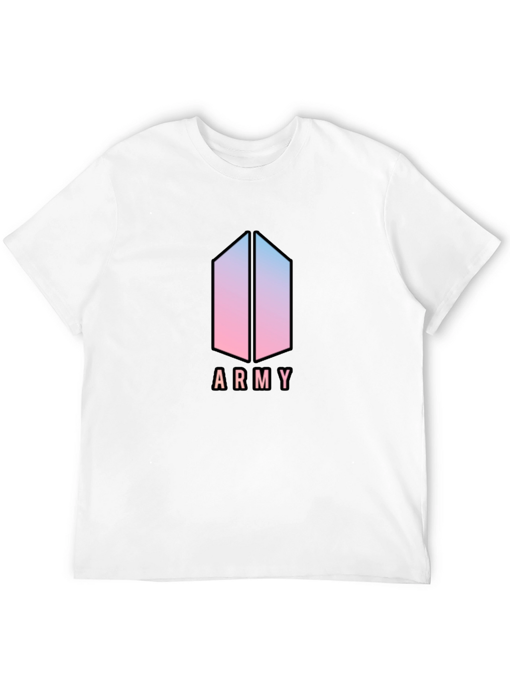 BTS Army Logo Black T-Shirt Fan Merchandise