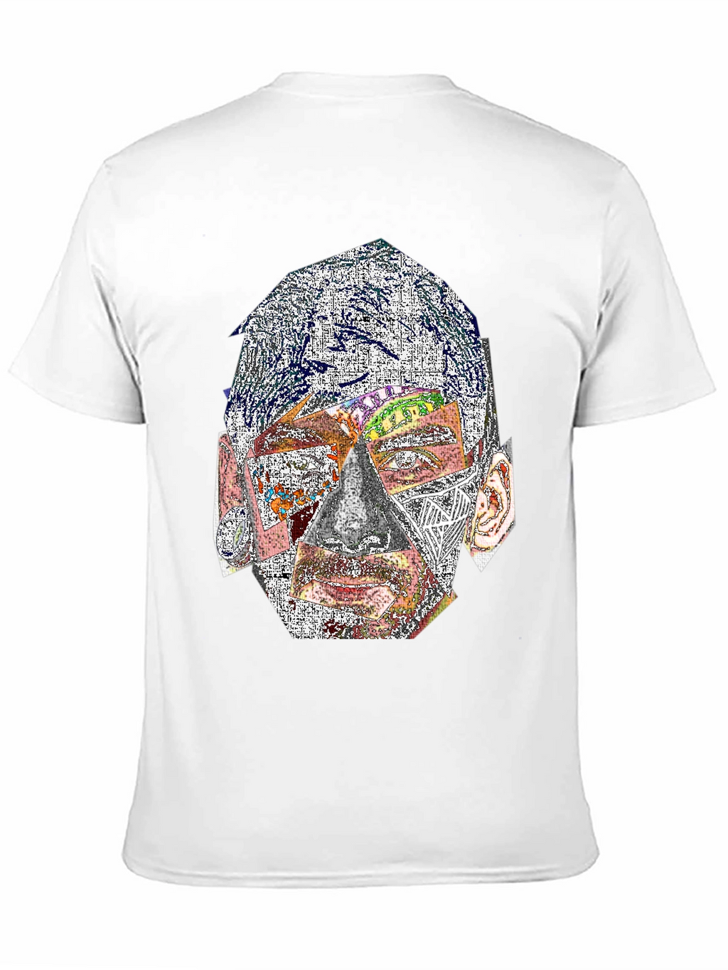 Abstract Face Graphic Print Crew Neck T-Shirt