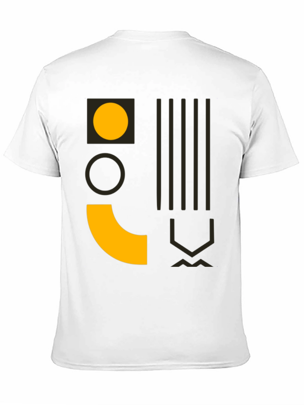 Modern Geometric Print Mens Black T-Shirt