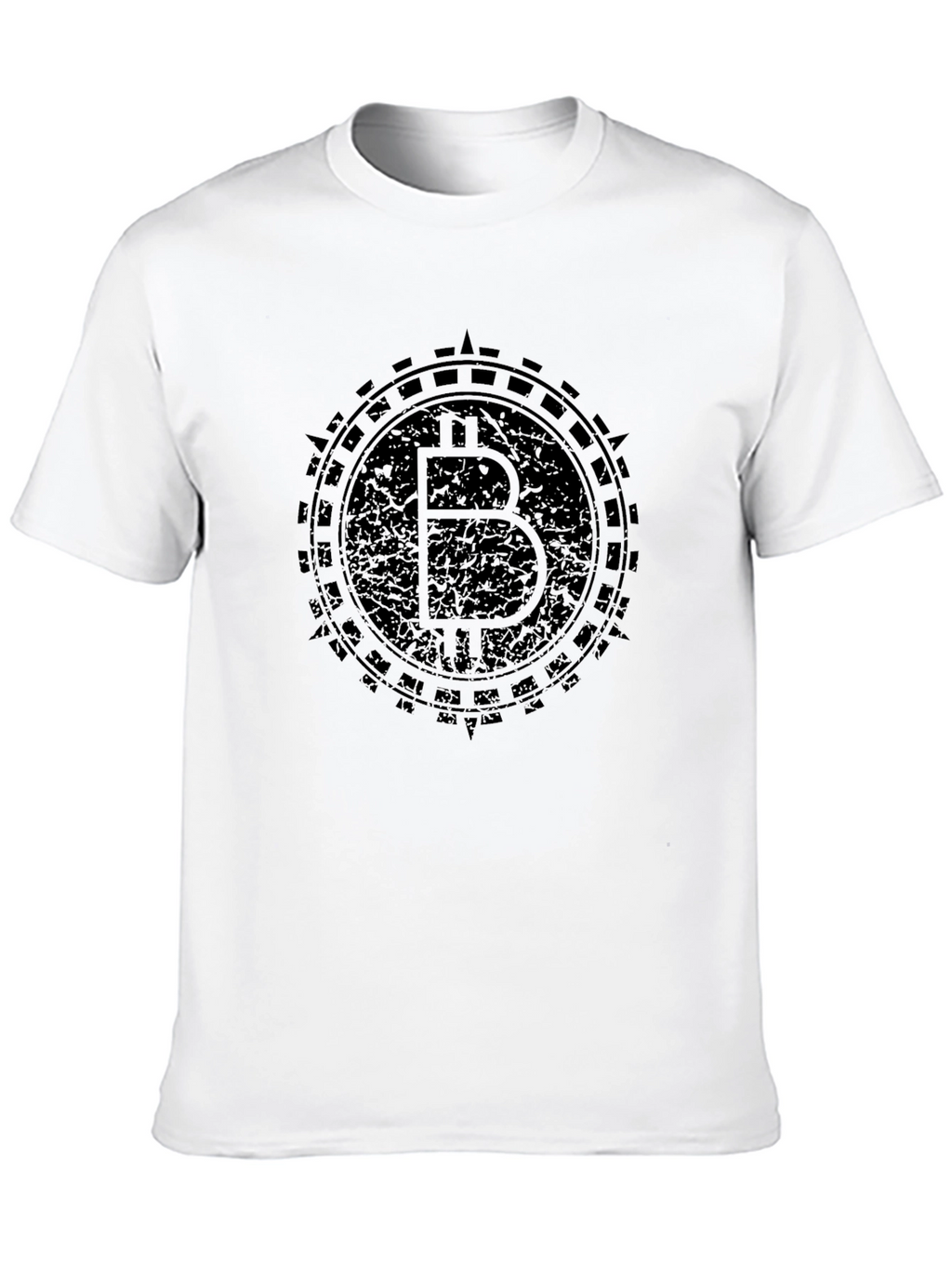 Bitcoin Logo Graphic Print Black T-Shirt