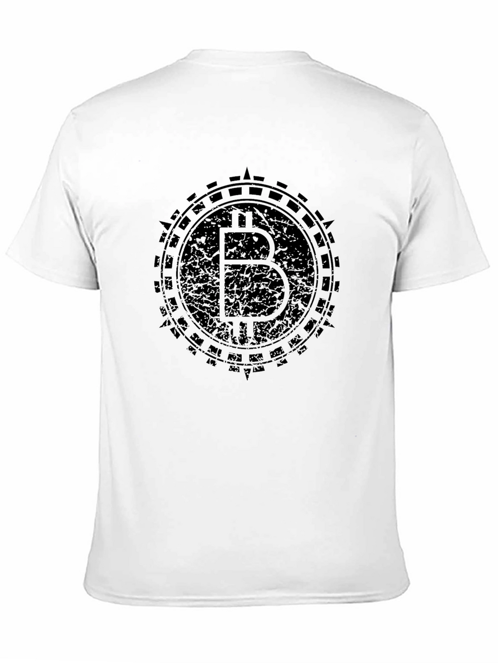 Bitcoin Logo Graphic Print Black T-Shirt