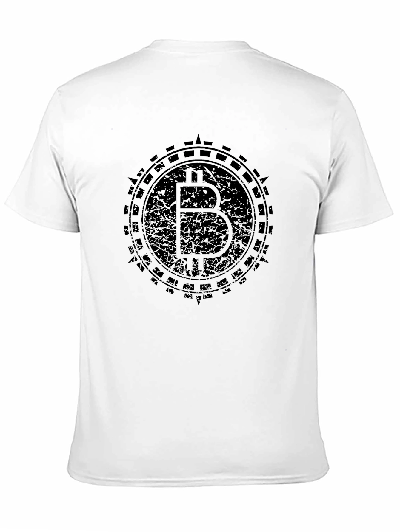 Bitcoin Logo Graphic Print Black T-Shirt