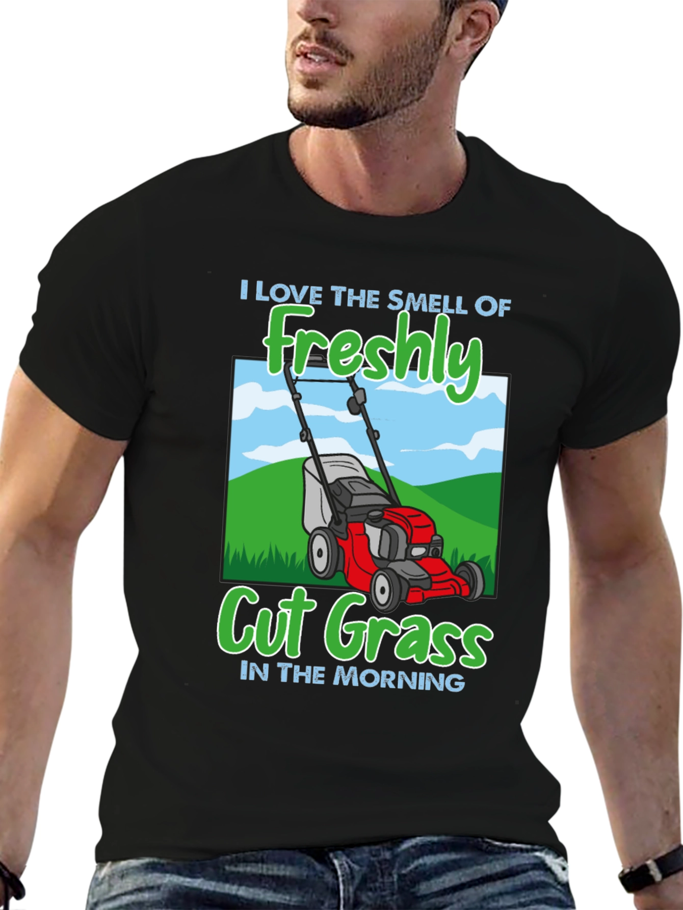 Freshly Cut Grass Lawn Mower T-Shirt