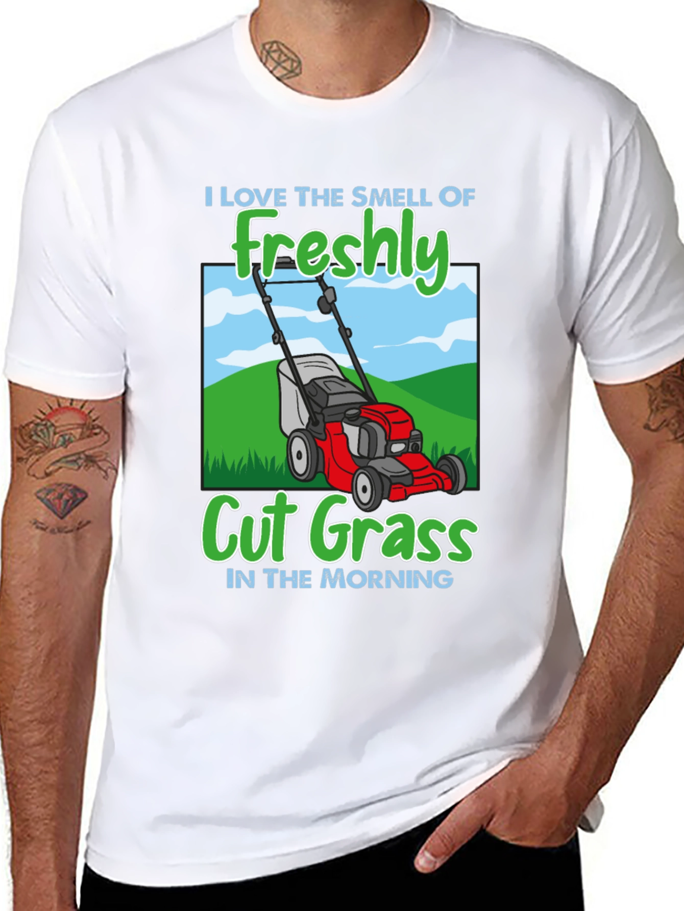 Freshly Cut Grass Lawn Mower T-Shirt