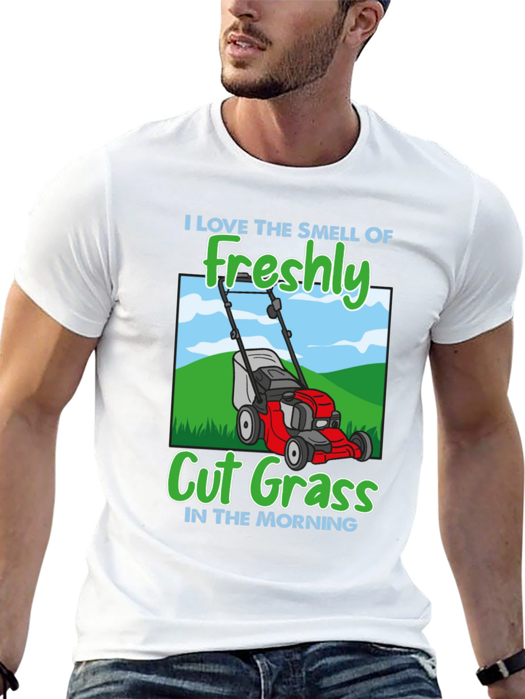 Freshly Cut Grass Lawn Mower T-Shirt