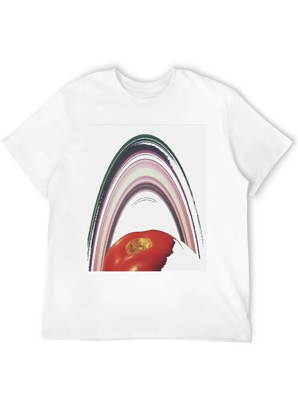 Abstract Tomato Planet Graphic T-Shirt